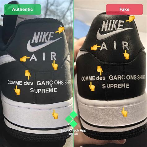 fake cdg supreme nike air force 1|nike air force 1 scam.